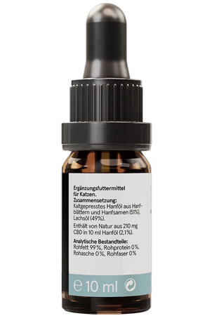 Olej konopny dla kotów 2,1%, 10 ml