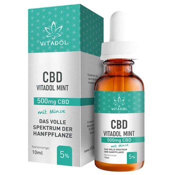 Vitadol Miętowy- Organiczny olej CBD - 5% (500mg) - 10ml