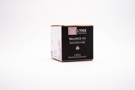 LYNX - Kula do kąpieli CBD (100mg) CBD - 140g Róża &  Geranium