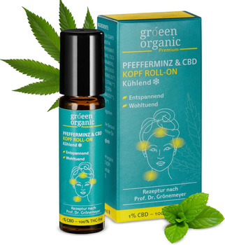 Gröeen Organic Peppermint & CBD Head Roll-On - 10 ml